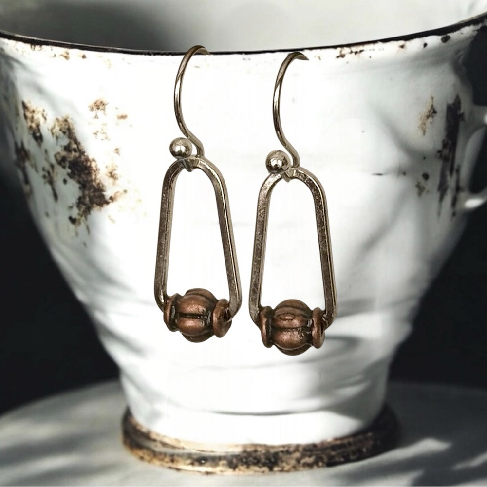 5 For $25💫Alternative Bronzed Barrel Earrings